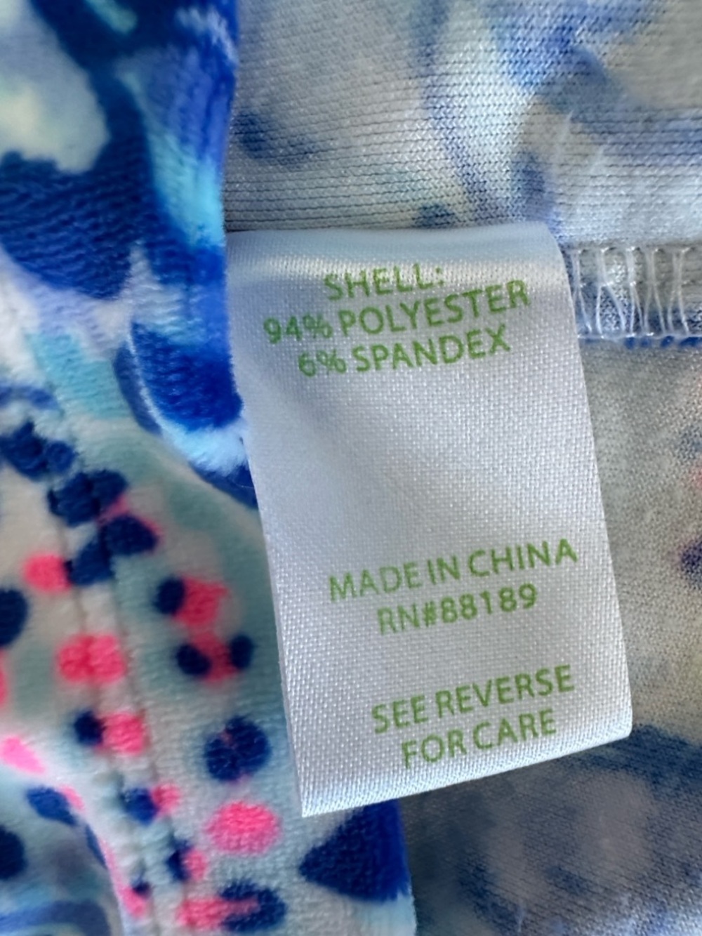 Lilly Pulitzer Elaine Plush Short Velour Robe Ocean Commotion Print Size L / XL - Picture 9 of 9